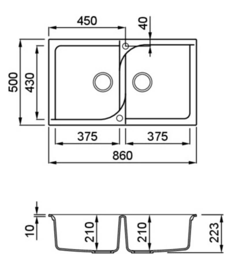 ELLECI - Mosogatótálca Ego 450 G43 Tortora