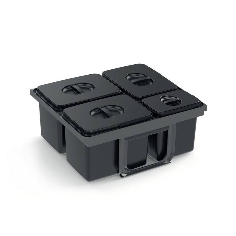 EKOTECH - Beépíthető hulladékgyűjtő JAZZ 60 - 3x12 liter+1x5 liter