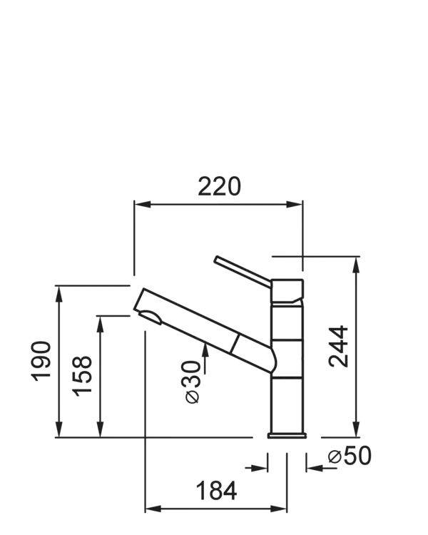 ELLECI - Csaptelep Reno Keratek K86 Black