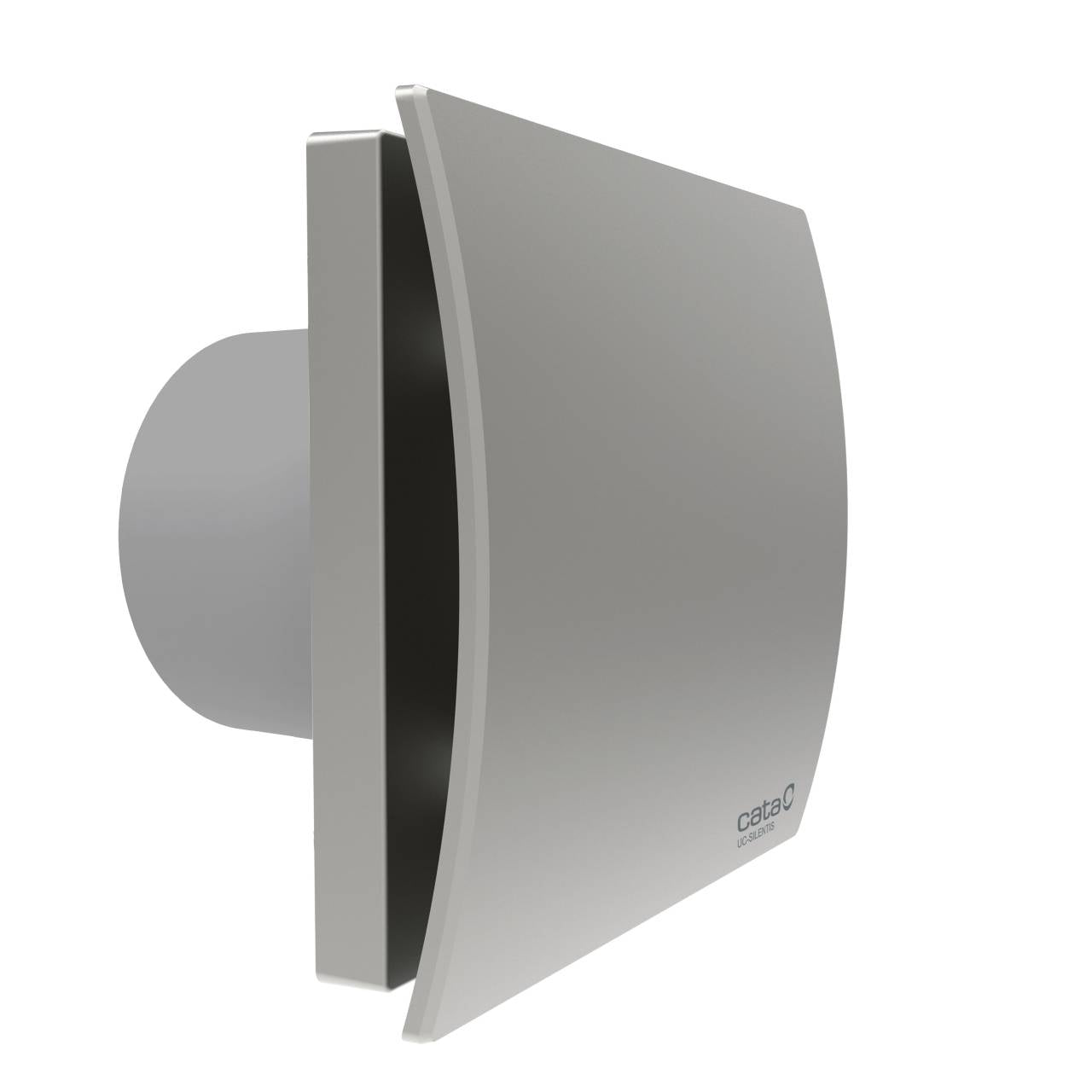 Cata UC-10 Silentis Timer szürke ventilátor utószellőztető funkcióval, dekoratív előlappal, pillangószeleppel