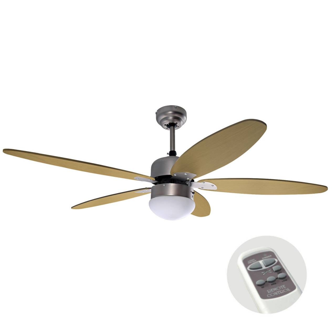 ARDES 5A130WR Mennyezeti ventilátor távvezérlővel 130 cm - A készlet erejéig rendelhető!