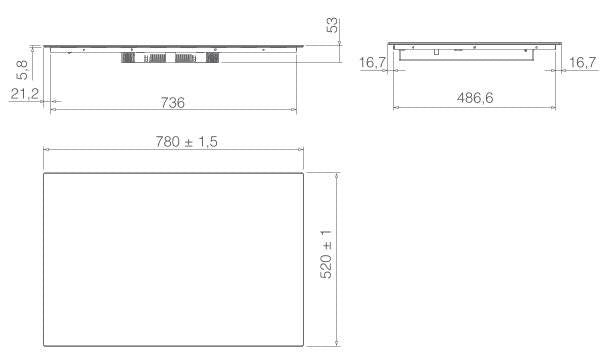 ELICA - Beépíthető indukciós főzőlap RATIO 804 PLUS BL