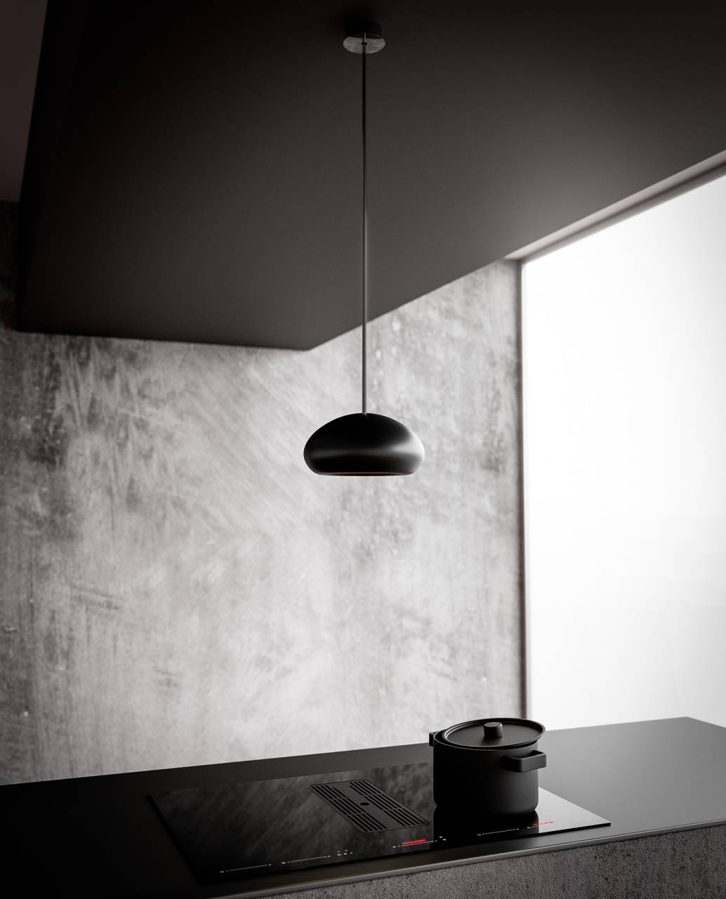 SIRIUS - S-DDH6 AUTOMATIC elszívó indukciós főzőlappal, fekete SENSE lámpával