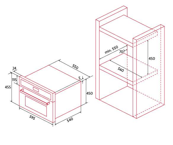 NODOR - Beépíthető sütő NorChef MO-4800 DB