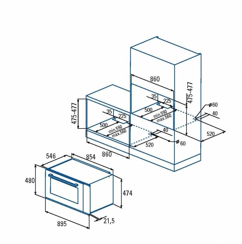 CATA - Beépíthető sütő CMD-9208 BK