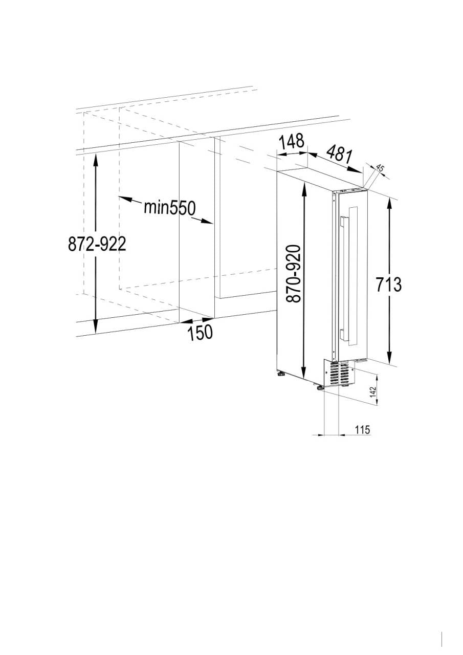 CATA - Beépíthető borhűtő VI-15107 X