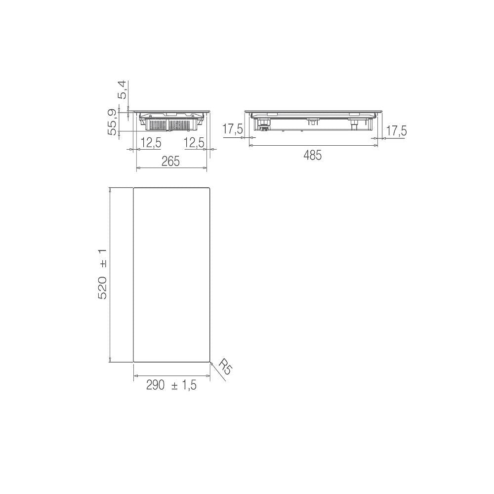 ELICA - Beépíthető indukciós főzőlap PRIMIS 302 BL PRF0199858