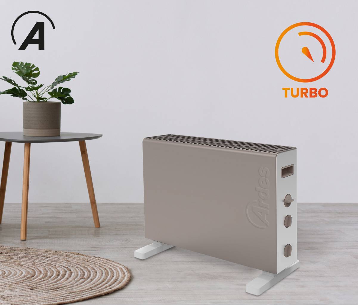 ARDES 4C08TT Elektromos turbo konvektor ventilátoros rásegítéssel, időzítővel 2000 W