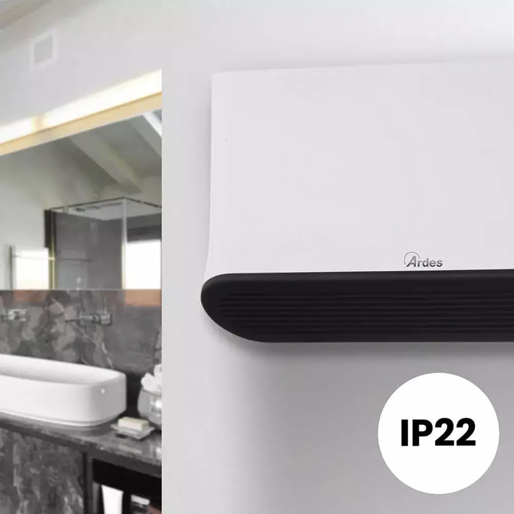 ARDES 4W05P PTC kerámiabetétes fali hősugárzó távvezérlővel, IP22 védelem
