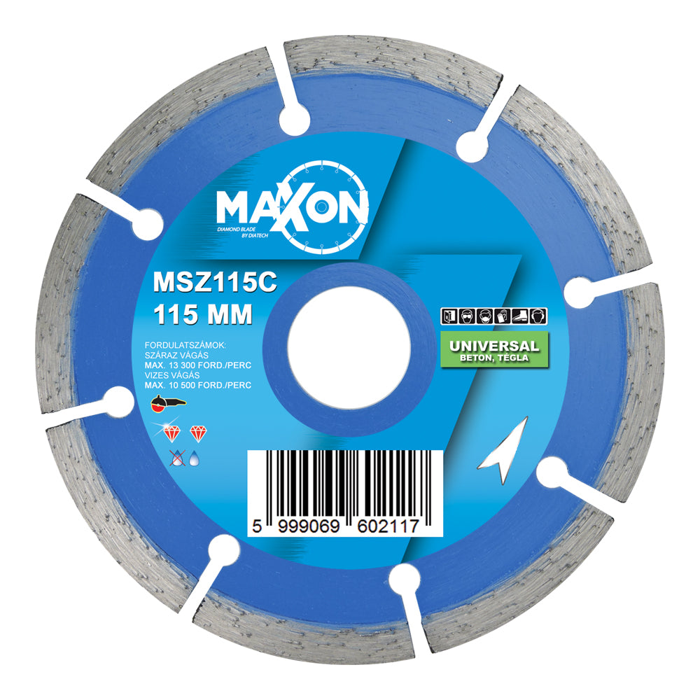 Maxon szegmenses CLASSIC 115x22,2x7 mm gyémánt vágótárcsa