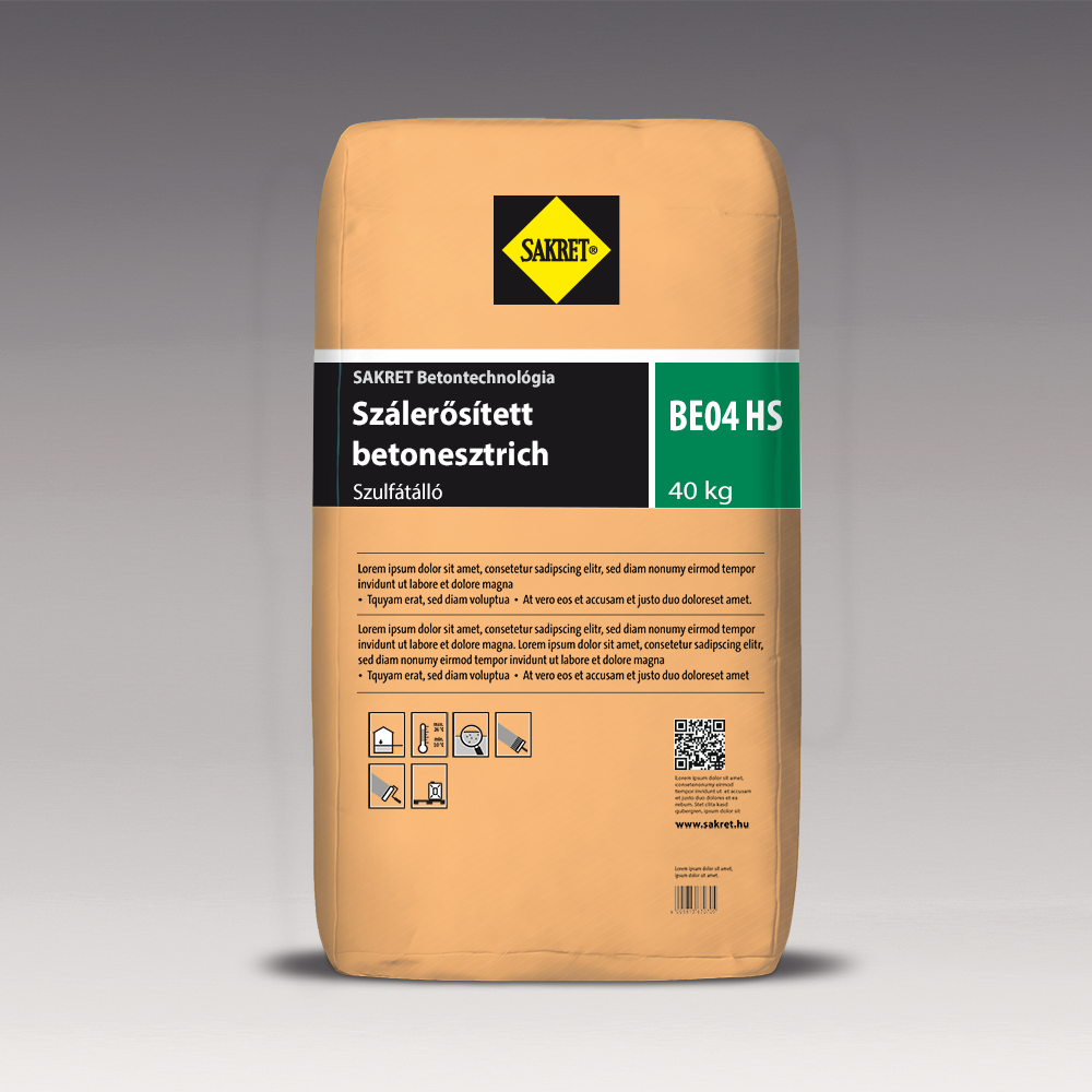 SAKRET BE-04 HS Szulfátálló szálerősített betonesztrich