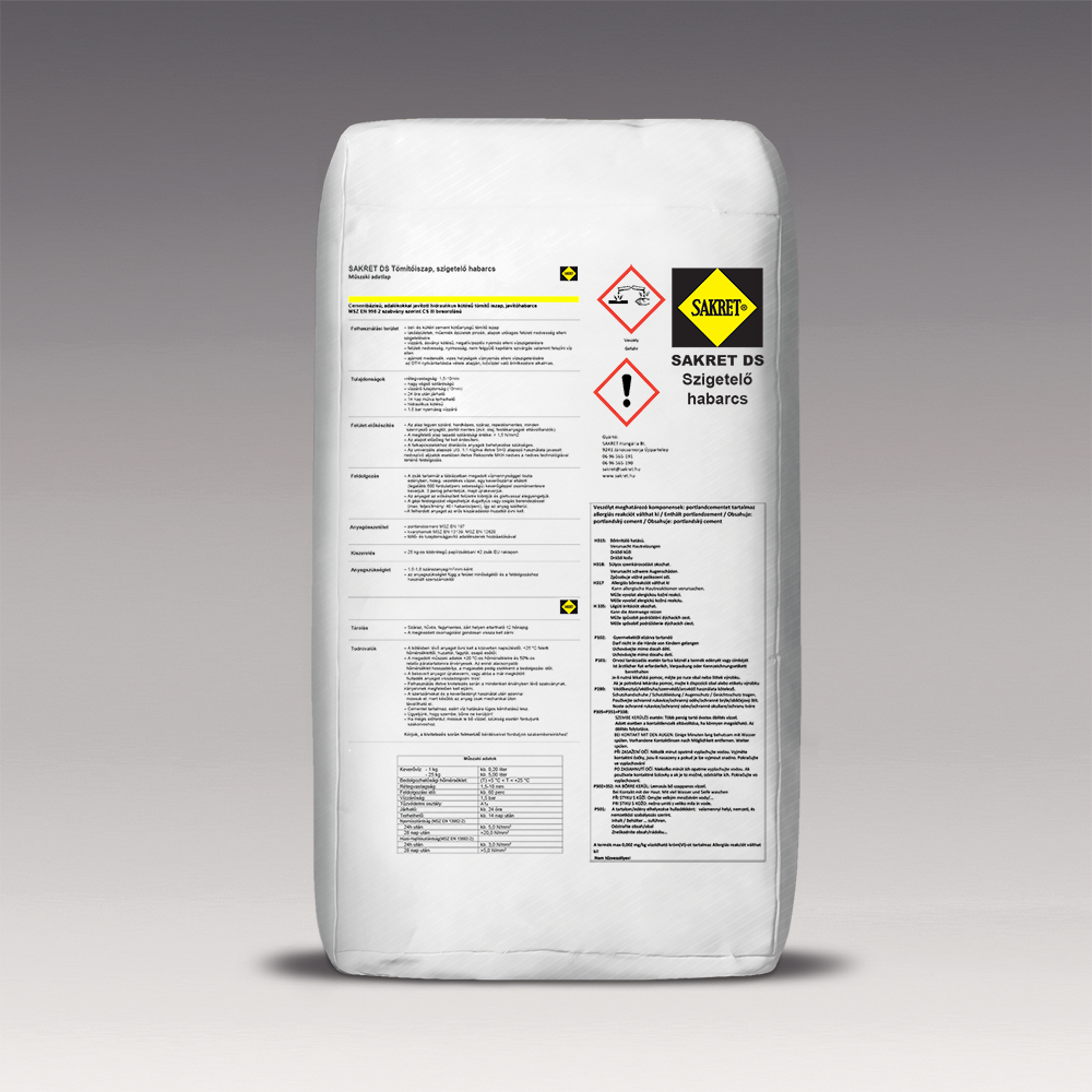 SAKRET DS Tömítőiszap, szigetelő habarcs