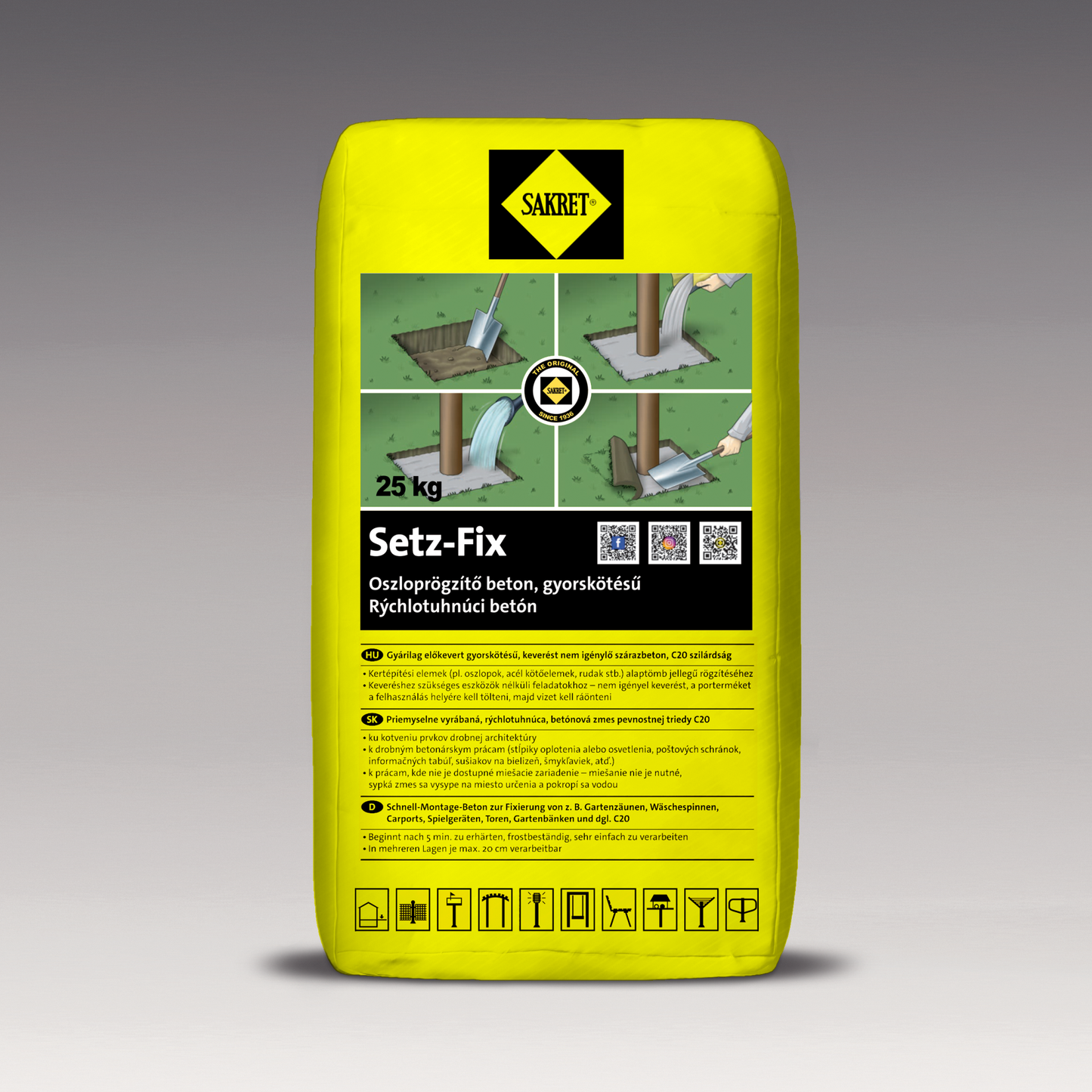 SAKRET Setz-fix Oszloprögzítő habarcs