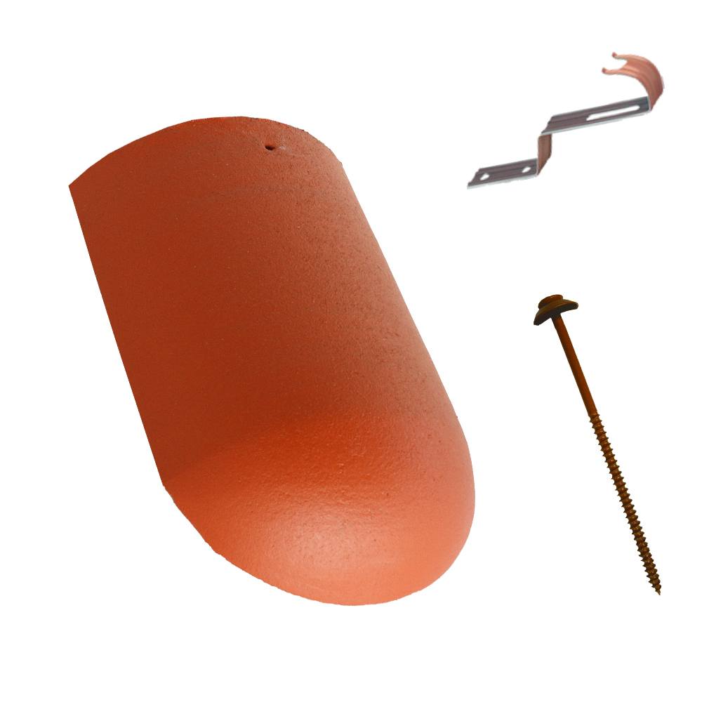 Terranteto Synus Kezdő élgerinccserép kúpcseréprögzítővel és rögzítőcsavarral Carbon