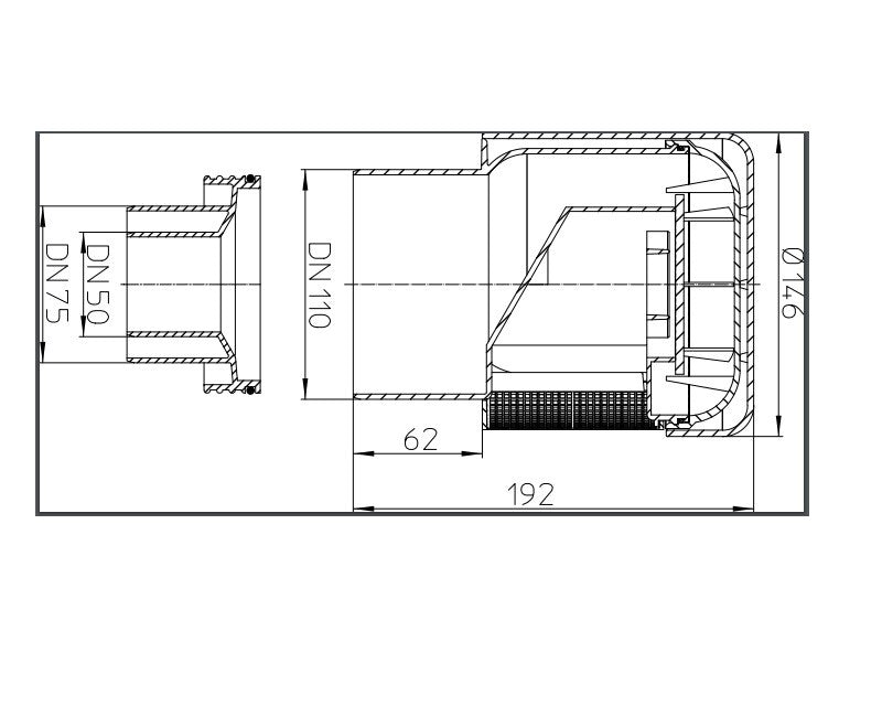 HL 900N LÉGBESZÍVÓ SZELEP DN50/75/110, LÉGRÉSES HŐSZIGETELÉSSEL