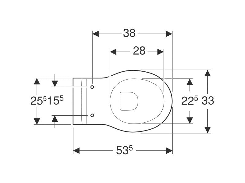 GEBERIT BAMBINI GYERMEK FALI WC, MÉLYÖBLÍTÉSŰ, WC-ÜLŐKE NÉLKÜL, 33.7X33.5X53.5