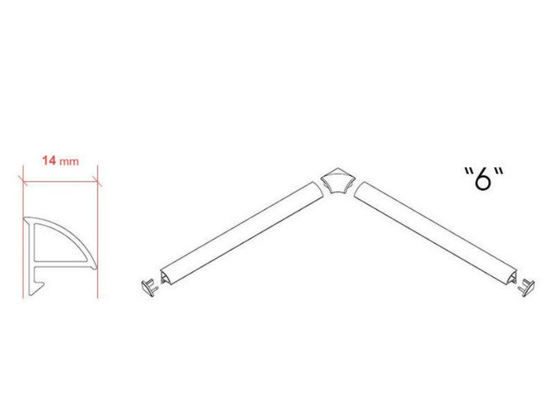 RAVAK VÍZVETŐ LÉC VÉGZÁRÓ 10MM