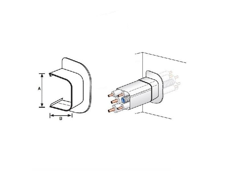 KLÍMA CSATORNA FALI CSATLAKOZÓ 65X50MM CANALPLAST