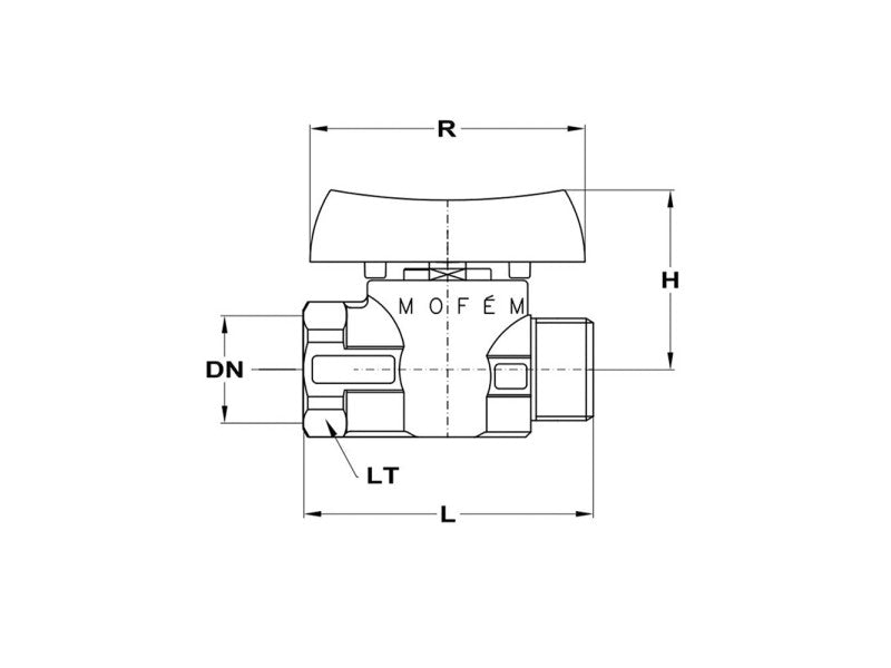 MOFÉM 1/2" KB FIX FLEXUM GÁZ GOLYÓSCSAP 20/#