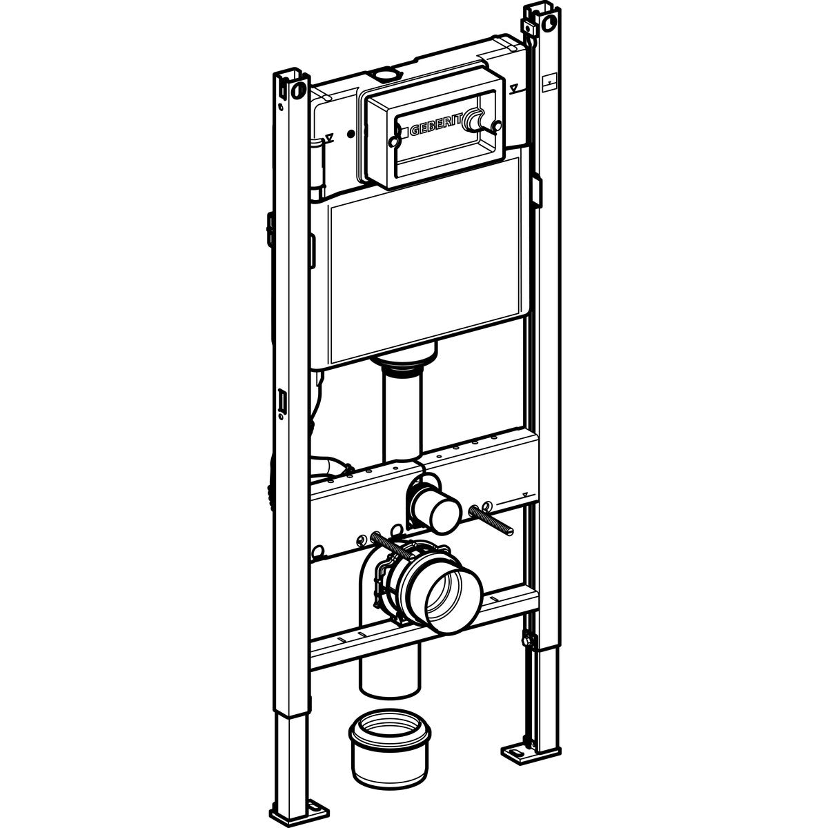 GEBERIT DUOFIX BASIC WC SZERELŐELEM 112CM - DELTA 12CM-ES FALSÍK ALATTI ÖBLÍTŐTARTÁLLYAL