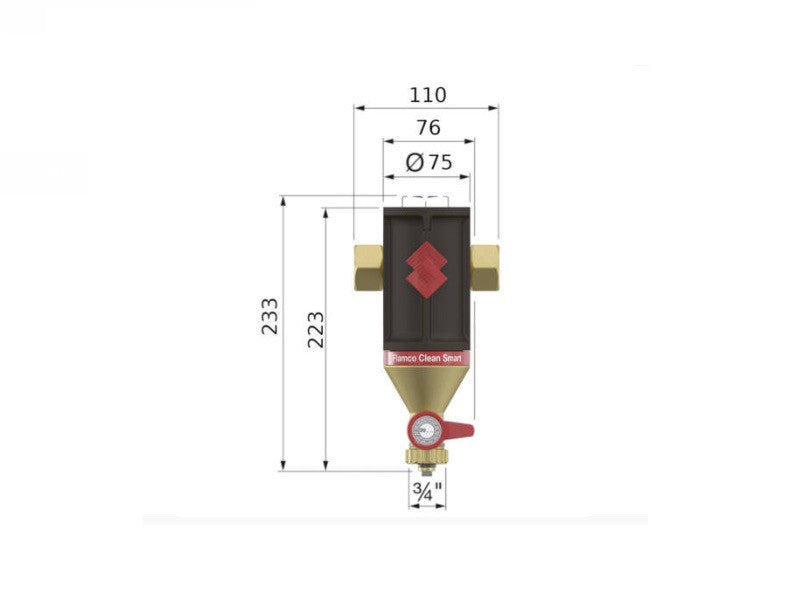 FLAMCO CLEAN SMART 5/4" MÁGNESES ISZAPLEVÁLASZTÓ