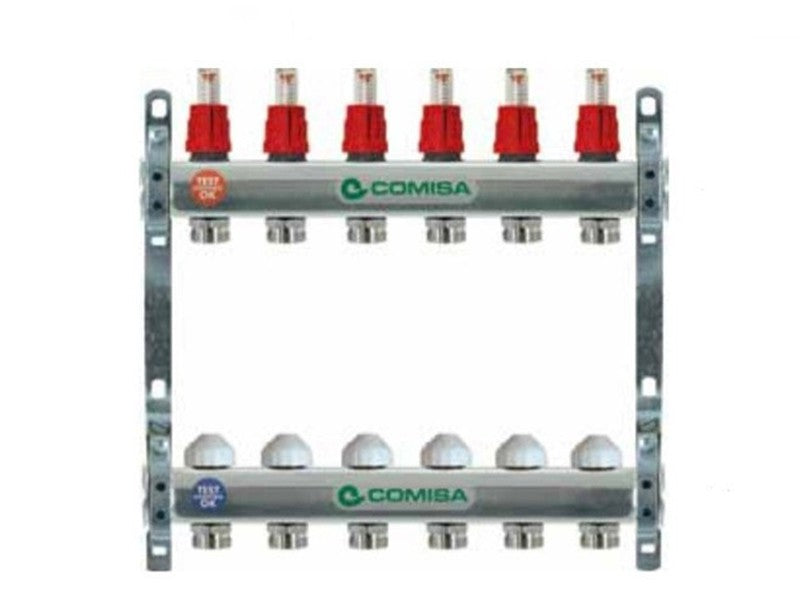 COMISA OSZTÓ-GYŰJTŐ 6 KÖR, TÉRFOGATÁRAM MÉRŐVEL, INOX - FŰTÉSRE