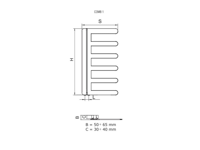 RADECO COMB 1 860X480 310W RAL 9016