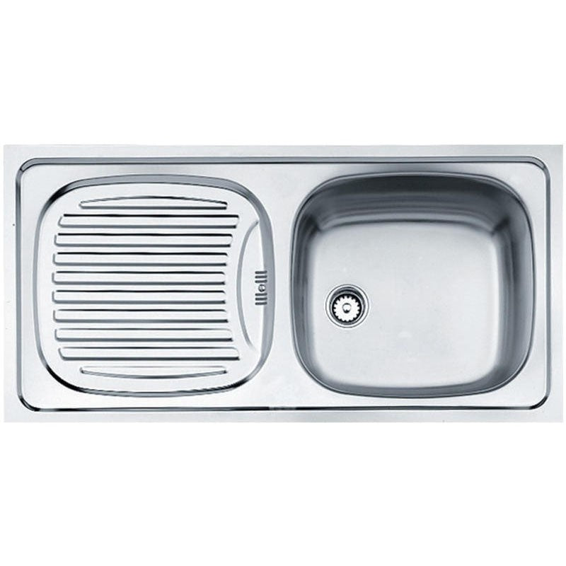 STROHM TEKA EBM 45 1B 1D, MOSOGATÓTÁLCA, 1 MEDENCE+1 CSEPPTÁLCA, 860X435MM, FÉNYES (30000091)