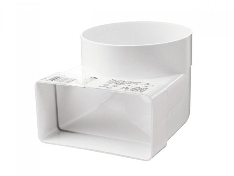 VENTS PVC LAPOSCSATORNA ÁTALAKÍTÓ KÖNYÖK 55X110 D100 - IDOMCSATLAKOZÓ - 521