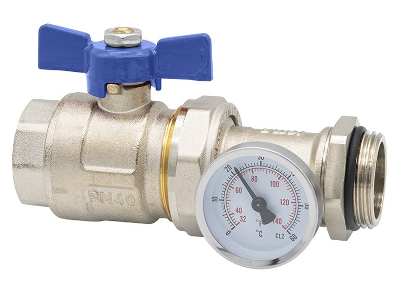 FOCUS FLOW OSZTÓ GOLYÓSCSAP 1" KB HOLLANDIS, KÉK KARRAL, HŐMÉRŐS