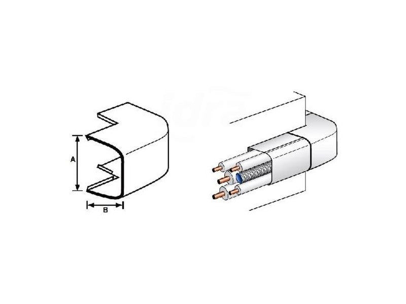 KLÍMA CSATORNA KÜLSŐ SAROK 65X50MM CANALPLAST
