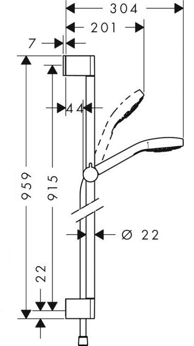 HANSGROHE CROMA SELECT E VARIO ZUHANYSZETT ECOSMART 0,90M