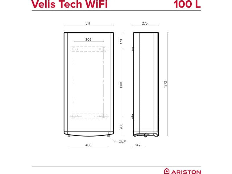 ARISTON VELIS TECH WIFI 100 EU VILLANYBOJLER