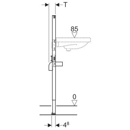 GEBERIT DUOFIX MOSDÓÁLLVÁNY 112CM ÁLLÓ CSAPTELEPHEZ