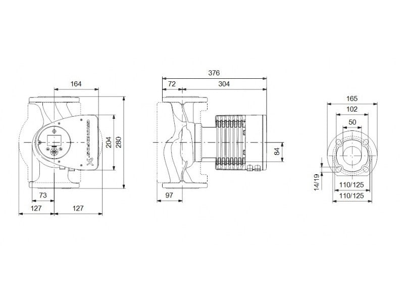 GRUNDFOS MAGNA3 50-120 F280 1X230 CSP HW