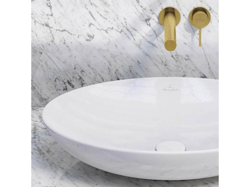 VILLEROY & BOCH LOOP & FRIENDS RÁÜLTETHETŐ MOSDÓ OVÁLIS, CSAPLYUKFURAT NÉLKÜL, 56X38, TÚLFOLYÓVAL
