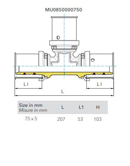 COMISA PRESS 75X5MM T-IDOM