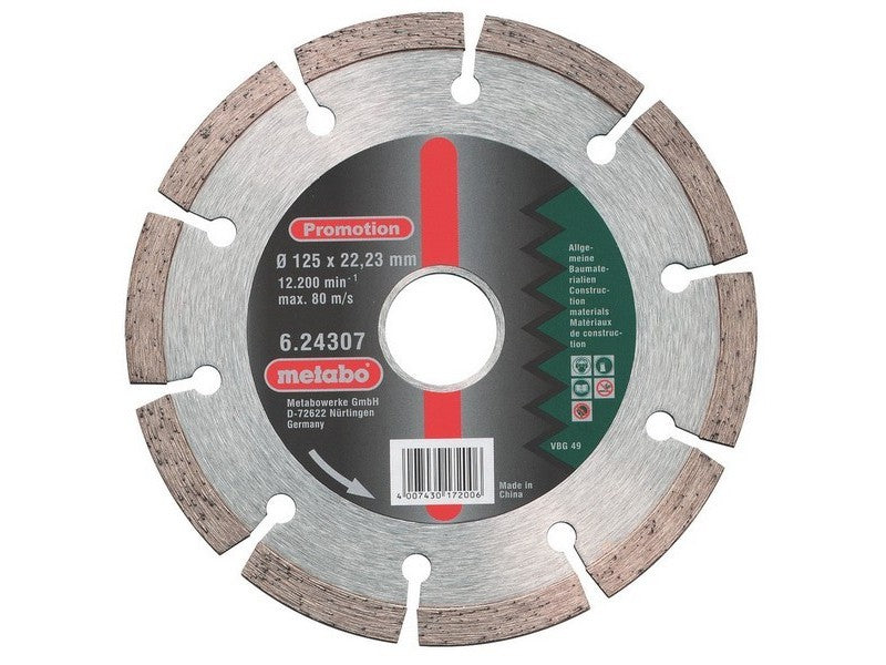 METABO GYÉMÁNT VÁGÓTÁRCSA 125, 125X22,23MM