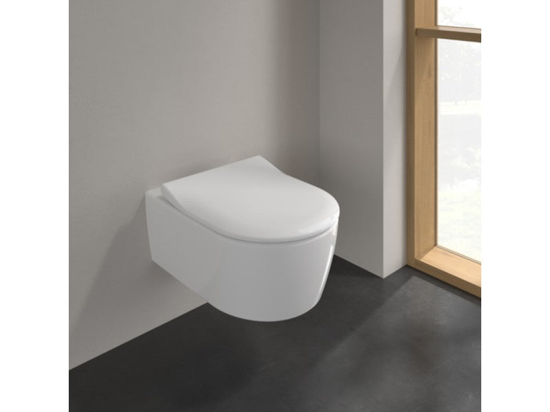 VILLEROY & BOCH AVENTO FALI WC, PEREM NÉLKÜLI, KOMBIPACK, 9M87S101 SLIMSEAT WC-ÜLŐKÉVEL