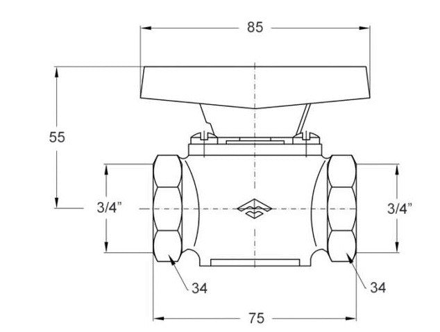 MOFÉM 3/4" BB AHA GOLYÓSCSAP