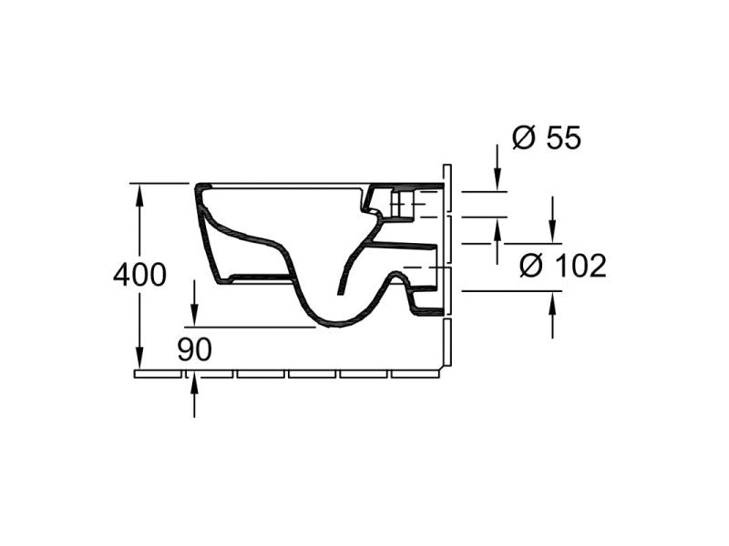 VILLEROY & BOCH AVENTO FALI WC, PEREM NÉLKÜLI, KOMBIPACK, 9M77C1 LASSÚ ZÁRÓDÁSÚ WC-ÜLŐKÉVEL