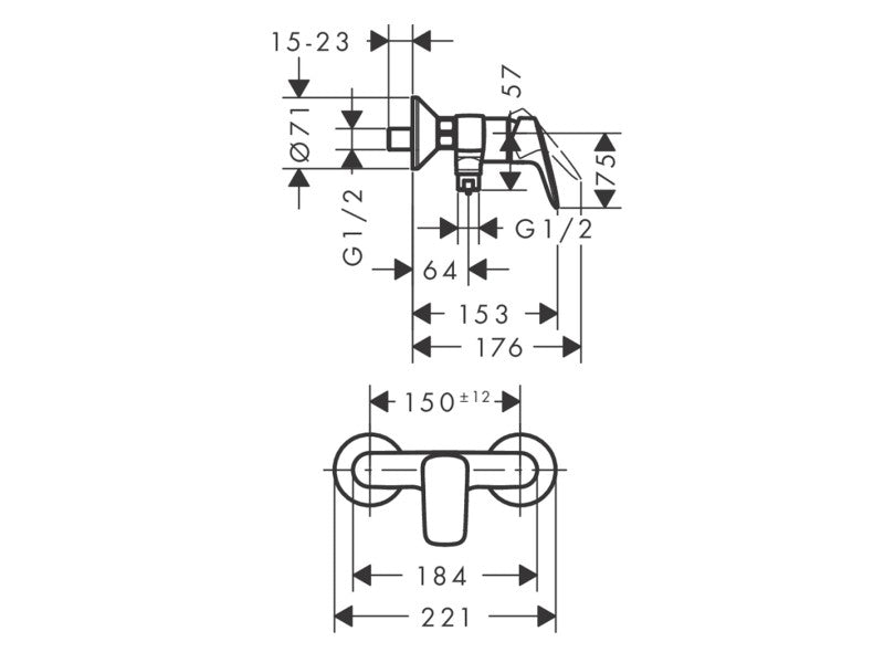 HANSGROHE LOGIS ZUHANYCSAPTELEP