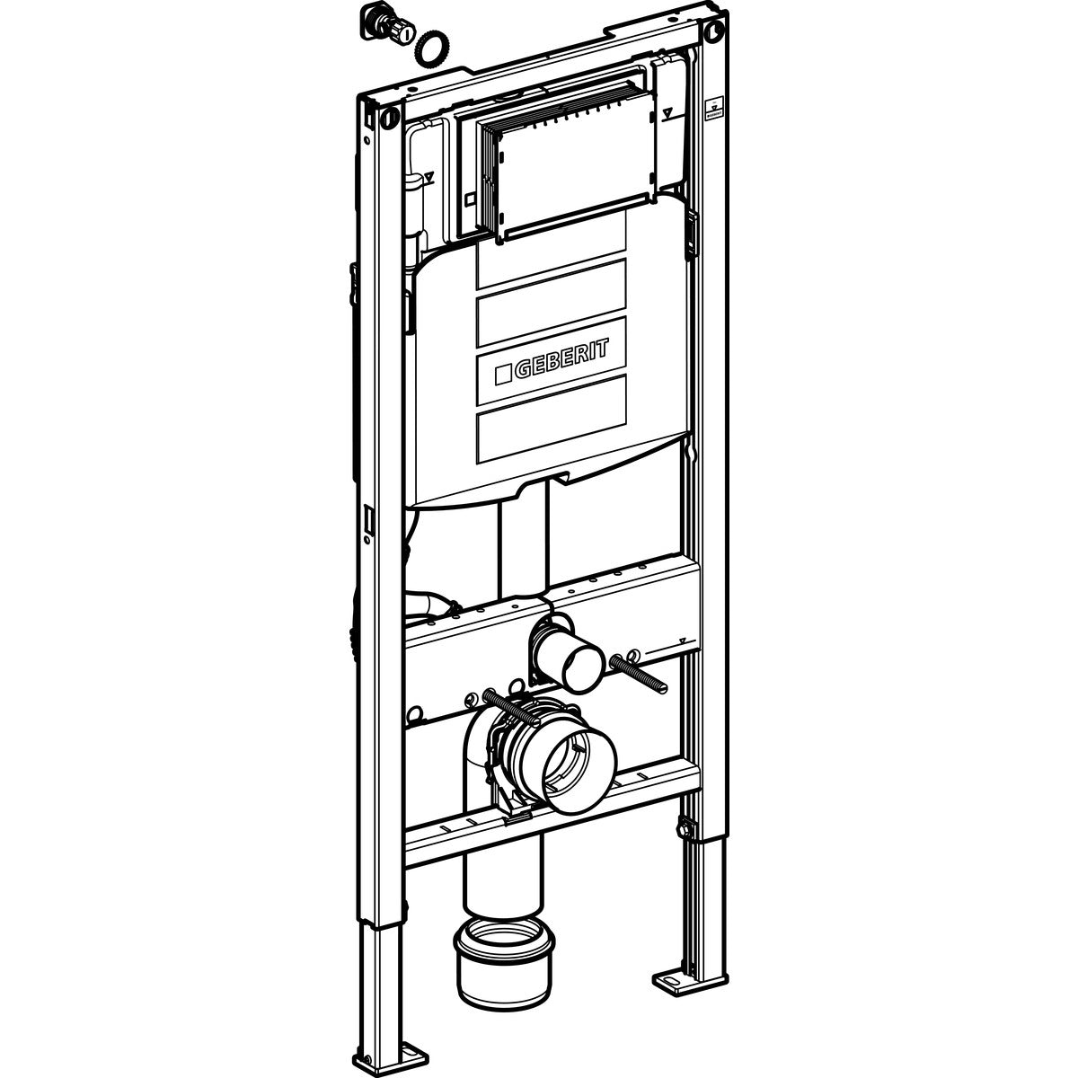 GEBERIT DUOFIX FALI WC SZERELŐELEM 112CM - SIGMA 12CM-ES FALSÍK ALATTI TARTÁLLYAL