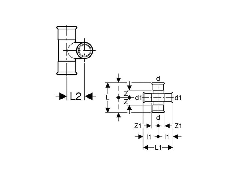 GEBERIT MAPRESS 22-18 SZŰKÍTETT KERESZT IDOM, HORNYOLT !!