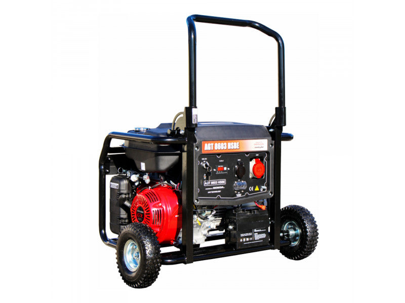 AGT 8603 HSBE TTL áramfejlesztő (HONDA GX390, elektromos indítás, AVR) +ajándék szállítókerék!