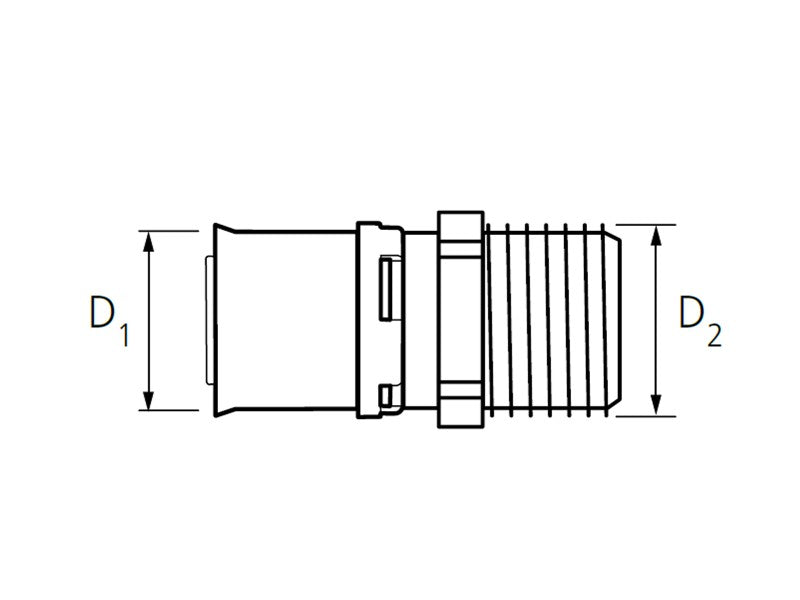 WALLTHERM PRESS 10-1/2" KM CSATLAKOZÓ