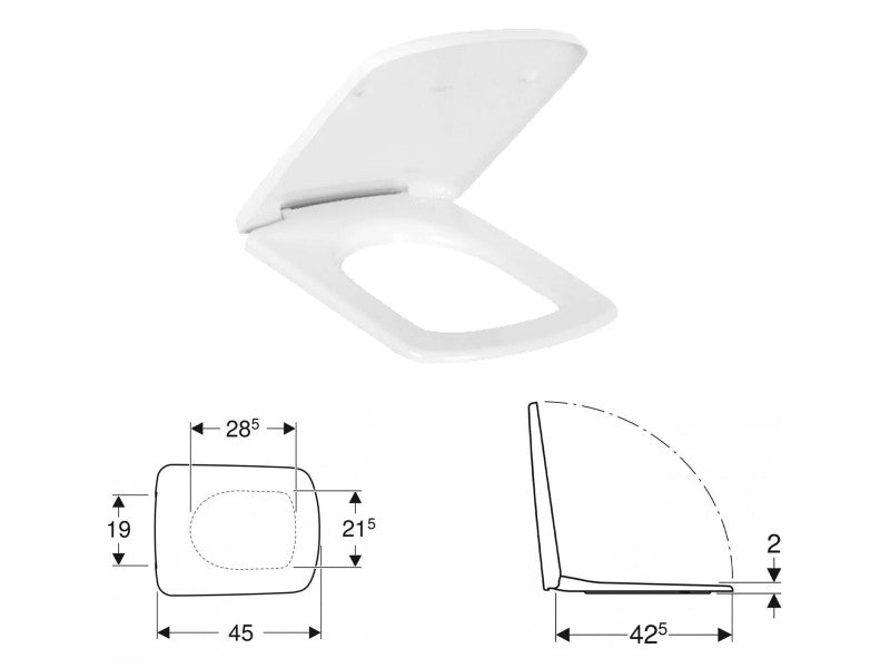 GEBERIT DUOFIX BASIC SZERELŐELEM KÉSZLET, DELTA20 NYOMÓLAP, SELNOVA SQUARE FALI WC-VEL, ÜLŐKÉVEL