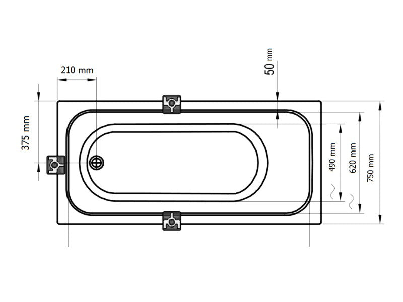 RAVAK CHROME SLIM 170X75 AKRILKÁD