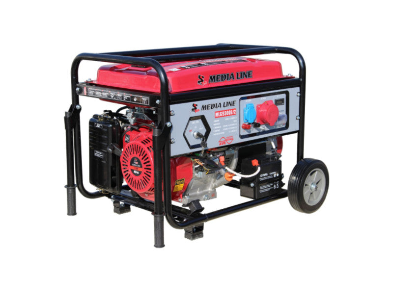 MEDIA LINE MLG 9300 Estart áramfejlesztő (400V, 17 LE, elektr. indítás, AVR) +ajándék kerékszett!