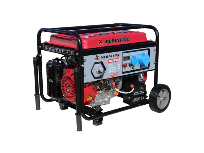 MEDIA LINE MLG 9000 Estart áramfejlesztő (17 LE, elektr. indítás, AVR) +ajándék kerékszett!